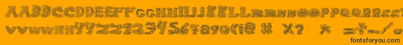 halo sonic Font – Black Fonts on Orange Background