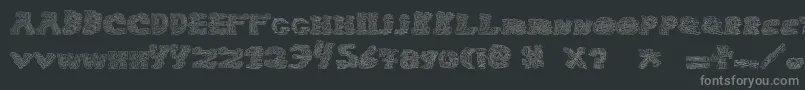 halo sonic Font – Gray Fonts on Black Background