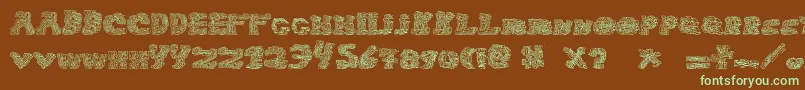 halo sonic Font – Green Fonts on Brown Background