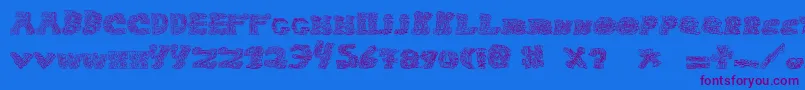 halo sonic Font – Purple Fonts on Blue Background