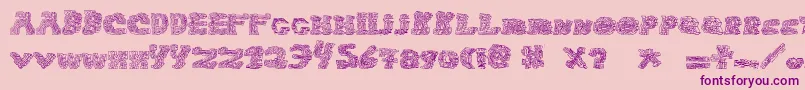 halo sonic-Schriftart – Violette Schriften auf rosa Hintergrund