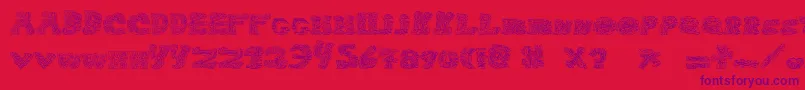 halo sonic Font – Purple Fonts on Red Background