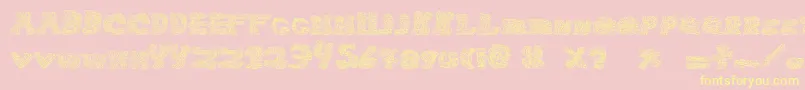 halo sonic Font – Yellow Fonts on Pink Background