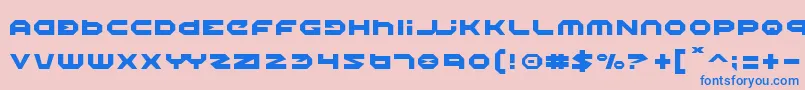 フォントHalo – ピンクの背景に青い文字