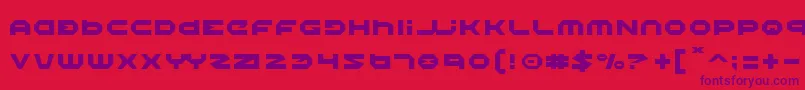 Halo Font – Purple Fonts on Red Background