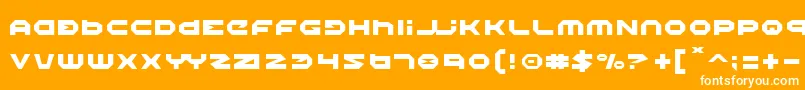 Halo Font – White Fonts on Orange Background