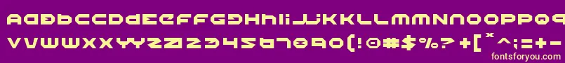 Halo Font – Yellow Fonts on Purple Background