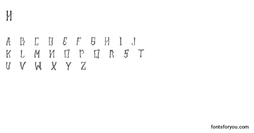 Schriftart Halowen – Alphabet, Zahlen, spezielle Symbole