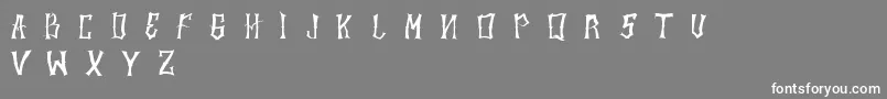 フォントHalowen – 灰色の背景に白い文字