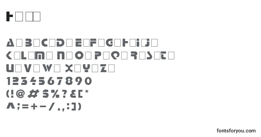 Halt (128906)-fontti – aakkoset, numerot, erikoismerkit