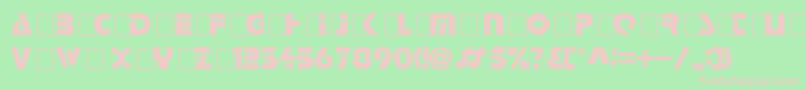 Halt Font – Pink Fonts on Green Background