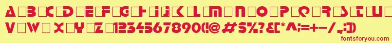 Halt Font – Red Fonts on Yellow Background