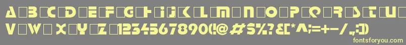 Halt Font – Yellow Fonts on Gray Background