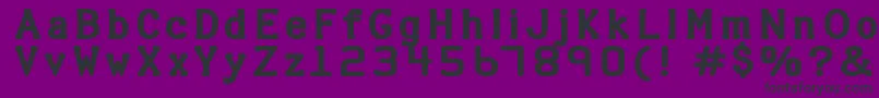 HALTER  -fontti – mustat fontit violetilla taustalla