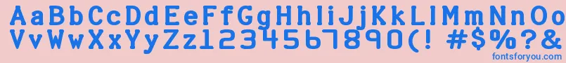 HALTER   Font – Blue Fonts on Pink Background