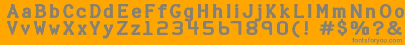 HALTER   Font – Gray Fonts on Orange Background