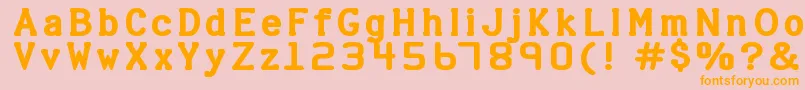 HALTER   Font – Orange Fonts on Pink Background