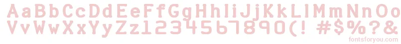 フォントHALTER   – 白い背景にピンクのフォント