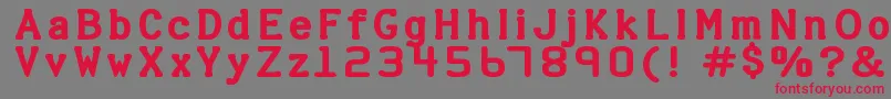 HALTER   Font – Red Fonts on Gray Background