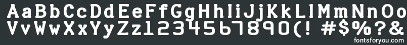 HALTER  -fontti – valkoiset fontit mustalla taustalla