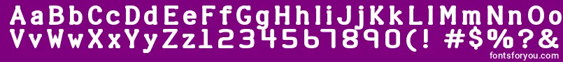 フォントHALTER   – 紫の背景に白い文字