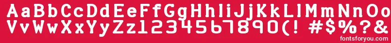 フォントHALTER   – 赤い背景に白い文字