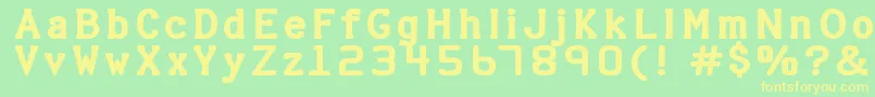 HALTER   Font – Yellow Fonts on Green Background