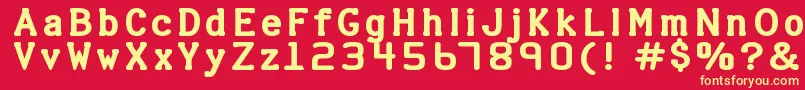 HALTER   Font – Yellow Fonts on Red Background
