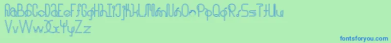 halusinasi penuh Font – Blue Fonts on Green Background