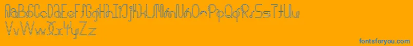 halusinasi penuh Font – Blue Fonts on Orange Background