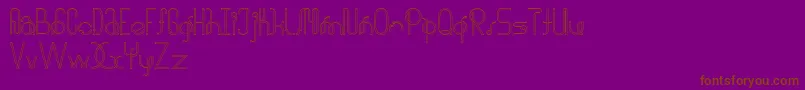 halusinasi penuh Font – Brown Fonts on Purple Background