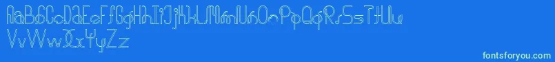halusinasi penuh Font – Green Fonts on Blue Background