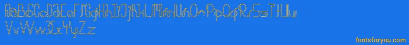 halusinasi penuh Font – Orange Fonts on Blue Background