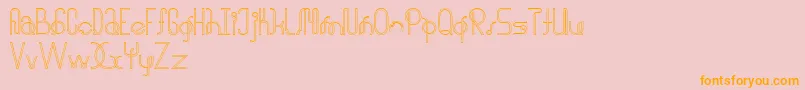 halusinasi penuh Font – Orange Fonts on Pink Background