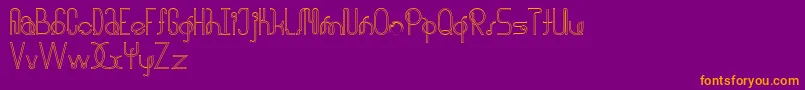 halusinasi penuh Font – Orange Fonts on Purple Background