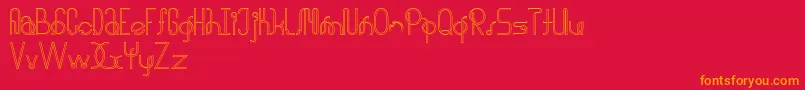 halusinasi penuh Font – Orange Fonts on Red Background