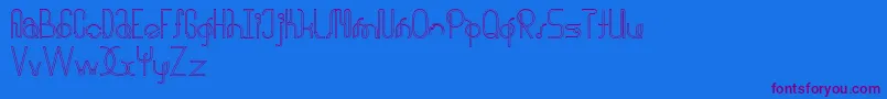 halusinasi penuh Font – Purple Fonts on Blue Background