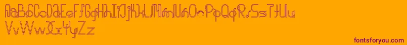 halusinasi penuh Font – Purple Fonts on Orange Background