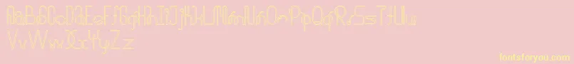 halusinasi penuh Font – Yellow Fonts on Pink Background