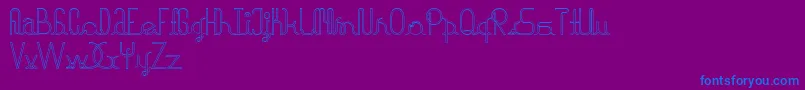 halusinasi Font – Blue Fonts on Purple Background