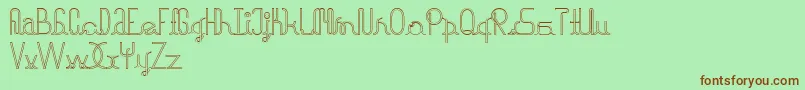 halusinasi Font – Brown Fonts on Green Background