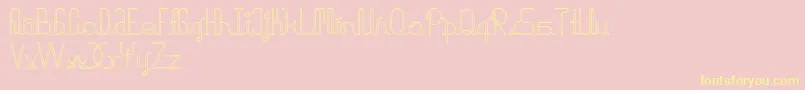 halusinasi Font – Yellow Fonts on Pink Background