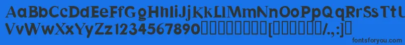 Шрифт HALVAR   – чёрные шрифты на синем фоне
