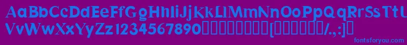 Шрифт HALVAR   – синие шрифты на фиолетовом фоне