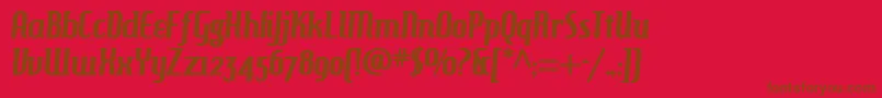 Weitere Informationen zur HAMBH -Schriftart HAMBH -Schriftart – Braune Schriften auf rotem Hintergrund