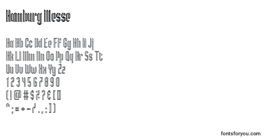 Шрифт Hamburg Messe – алфавит, цифры, специальные символы