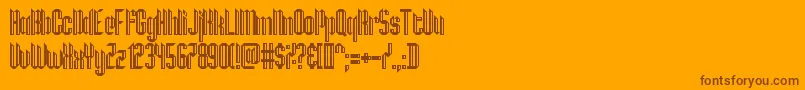 Hamburg Messe-fontti – ruskeat fontit oranssilla taustalla