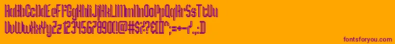 Шрифт Hamburg Messe – фиолетовые шрифты на оранжевом фоне