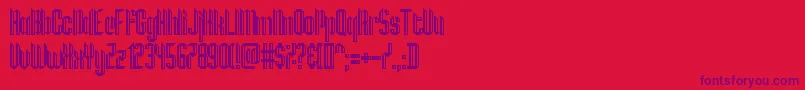 Шрифт Hamburg Messe – фиолетовые шрифты на красном фоне