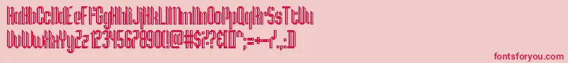 フォントHamburg Messe – ピンクの背景に赤い文字